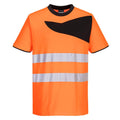 Orange-Black - Front - Portwest Mens PW2 Cotton High-Vis Safety T-Shirt