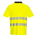 Yellow-Black - Back - Portwest Mens DX4 High-Vis Polo Shirt