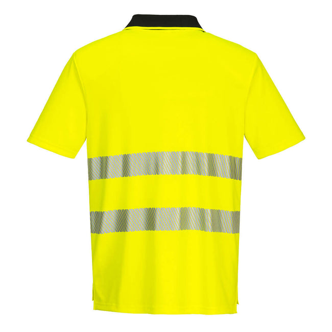 Yellow-Black - Back - Portwest Mens DX4 High-Vis Polo Shirt