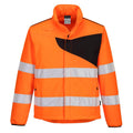 Orange-Black - Front - Portwest Mens PW2 Softshell High-Vis Safety Jacket