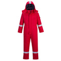 Red - Front - Portwest Unisex Adult Flame Resistant Anti-Static Winter Overalls