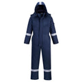 Navy - Front - Portwest Unisex Adult Flame Resistant Anti-Static Winter Overalls