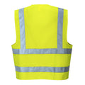 Yellow - Back - Portwest Mens Band & Brace Hi-Vis Vest