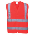 Red - Front - Portwest Mens Band & Brace Hi-Vis Vest