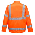 Orange - Back - Portwest Mens Hi-Vis Polycotton Safety Bomber Jacket