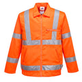 Orange - Front - Portwest Mens Hi-Vis Polycotton Safety Bomber Jacket