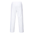 White - Back - Portwest Mens Twill Bakers Trousers