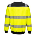 Yellow-Black - Back - Portwest Mens PW3 Hi-Vis Sweatshirt