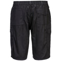 Black - Back - Portwest Mens Combat Shorts