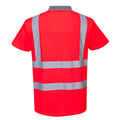 Red - Back - Portwest Mens Hi-Vis Polo Shirt