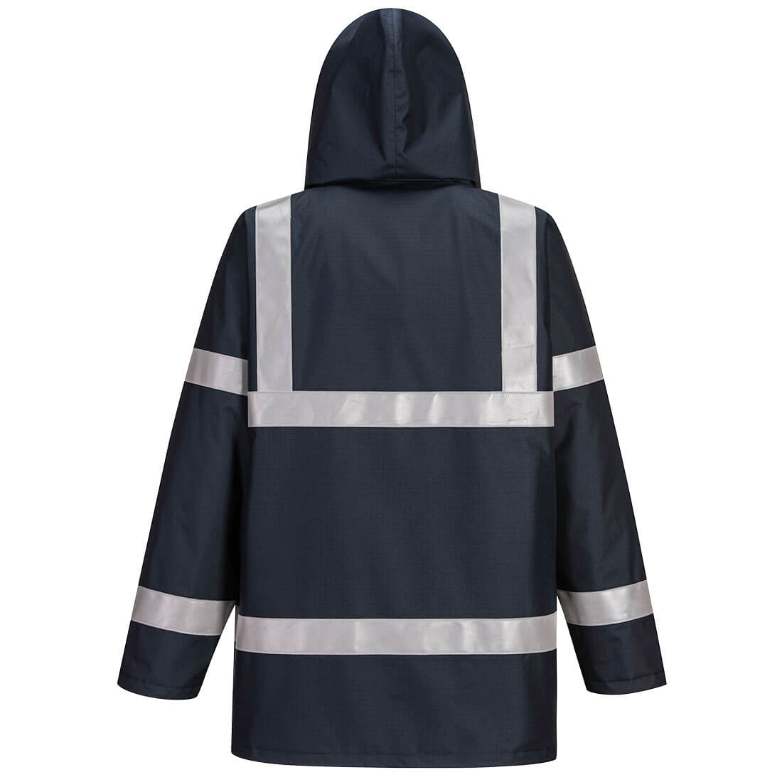 Navy - Back - Portwest Mens Bizflame Rain Anti-Static Jacket