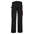 Black-Red - Front - Portwest Mens PW2 Work Trousers