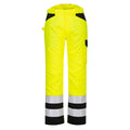 Yellow-Black - Front - Portwest Mens PW2 High-Vis Work Trousers
