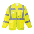 Yellow - Front - Portwest Mens Executive Hi-Vis Jacket