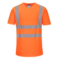 Orange - Front - Portwest Mens Hi-Vis Mesh Insert Comfort Safety T-Shirt