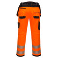 Orange-Black - Back - Portwest Mens PW3 Hi-Vis Stretch Holster Pocket Safety Trousers
