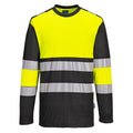 Yellow-Black - Front - Portwest Mens PW3 Cotton High-Vis T-Shirt