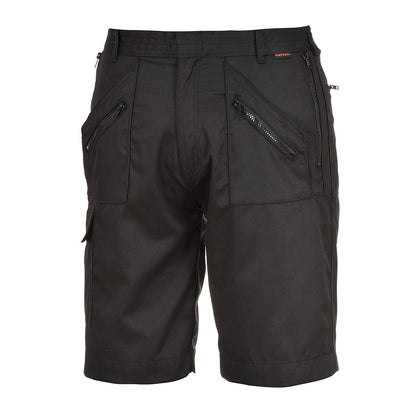 Black - Front - Portwest Mens Action Shorts