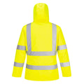 Yellow - Back - Portwest Mens Eco Friendly Hi-Vis Winter Jacket