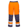 Orange-Navy - Front - Portwest Mens Lyon Contrast Hi-Vis Safety Work Trousers