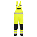 Yellow-Navy - Front - Portwest Mens Hi-Vis Multi-Norm Bib And Brace Trouser