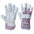 Grey - Front - Portwest Unisex Adult A210 Canadian Leather Rigger Gloves
