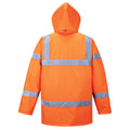 Orange - Back - Portwest Mens Hi-Vis Safety Traffic Jacket