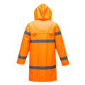 Orange - Back - Portwest Mens H442 Hi-Vis Raincoat