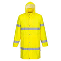Yellow - Front - Portwest Mens H442 Hi-Vis Raincoat