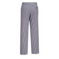 Blue - Back - Portwest Unisex Adult Barnet Checked Chef Trousers