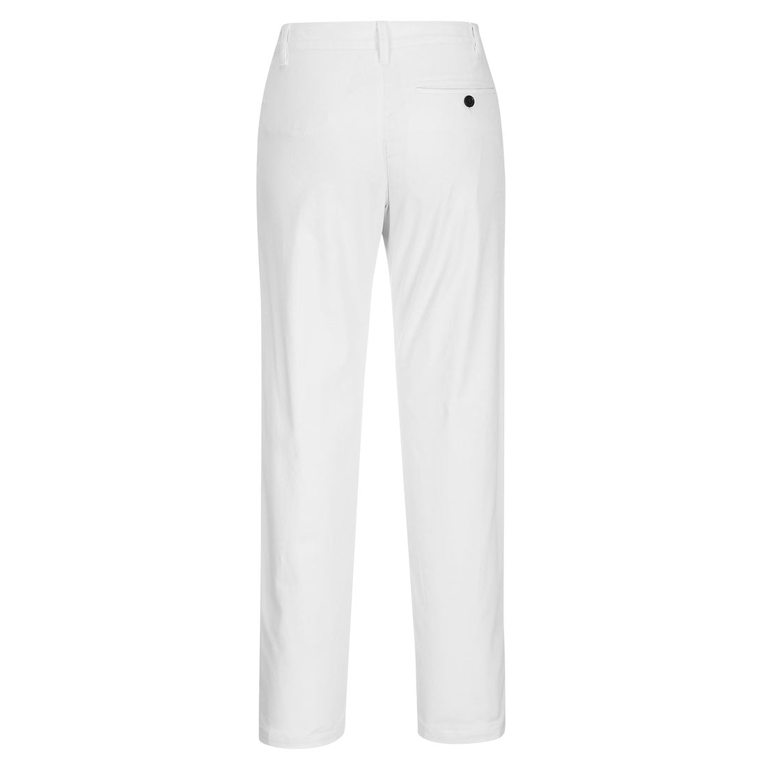 White - Back - Portwest Womens-Ladies Stretch Chino Slim Trousers