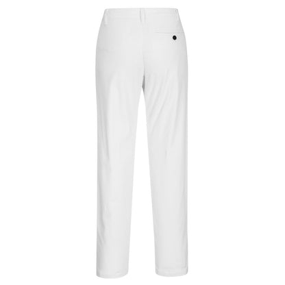 White - Back - Portwest Womens-Ladies Stretch Chino Slim Trousers