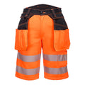 Orange-Black - Front - Portwest Mens PW3 Hi-Vis Holster Pocket Shorts