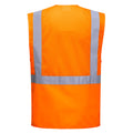 Orange - Back - Portwest Mens Madrid Mesh Hi-Vis Vest