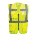 Yellow - Front - Portwest Mens Madrid Mesh Hi-Vis Vest