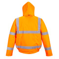 Orange - Back - Portwest Mens Hi-Vis Safety Bomber Jacket