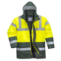 Yellow-Green - Front - Portwest Mens Contrast Hi-Vis Winter Traffic Jacket