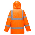 Orange - Back - Portwest Mens Rain Hi-Vis Breathable Safety Traffic Jacket