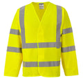 Yellow - Front - Portwest Mens Band & Brace High-Vis Long-Sleeved Jacket