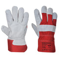 Red - Front - Portwest Unisex Adult A220 Premium Chrome Leather Rigger Gloves