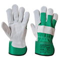 Green - Front - Portwest Unisex Adult A220 Premium Chrome Leather Rigger Gloves