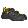 Black - Front - Portwest Mens Tagus Leather Compositelite Safety Sandals