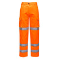 Orange - Front - Portwest Mens Hi-Vis Safety Work Trousers