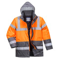Orange-Grey - Front - Portwest Mens Contrast Hi-Vis Safety Traffic Jacket