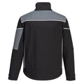 Black-Zoom Grey - Back - Portwest Mens PW3 Softshell Jacket