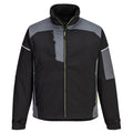 Black-Zoom Grey - Front - Portwest Mens PW3 Softshell Jacket