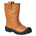 Tan - Front - Portwest Mens Steelite Leather Anti Scuff Toe Rigger Boots