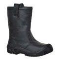Black - Front - Portwest Mens Steelite Leather Anti Scuff Toe Rigger Boots
