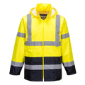 Yellow-Navy - Front - Portwest Mens H443 Contrast High-Vis Work Jacket