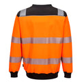 Orange-Black - Back - Portwest Mens PW3 Hi-Vis Safety Sweatshirt